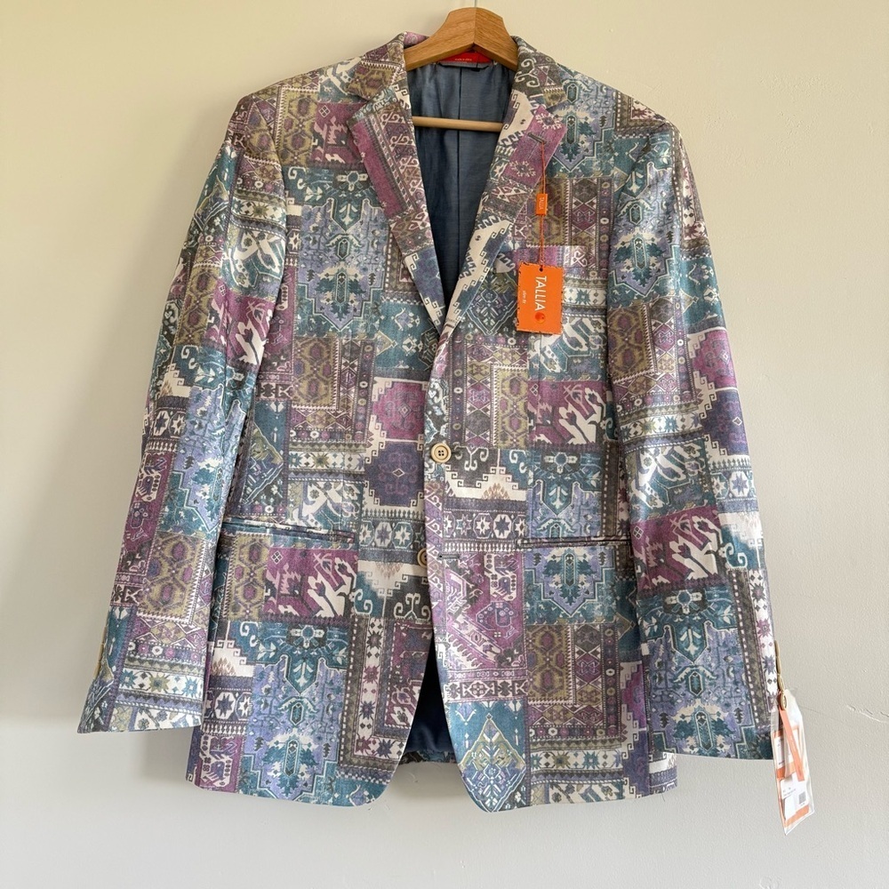 TALLIA sport coat Multicolor Patterned Blazer size SP16 nwt